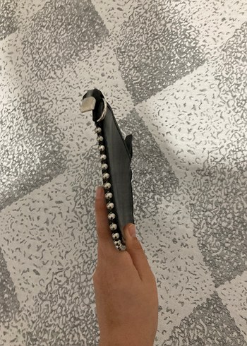 Demirli sıyah kadın çanta - Görsel 3