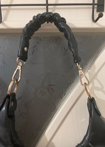 Klasik Siyah Deri Kadın Çanta - Görsel 3