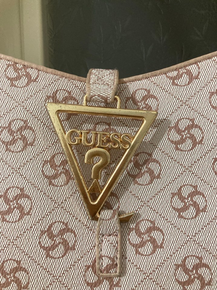 Pembe Baskılı Tokalı Kadın Çanta - Görsel 4