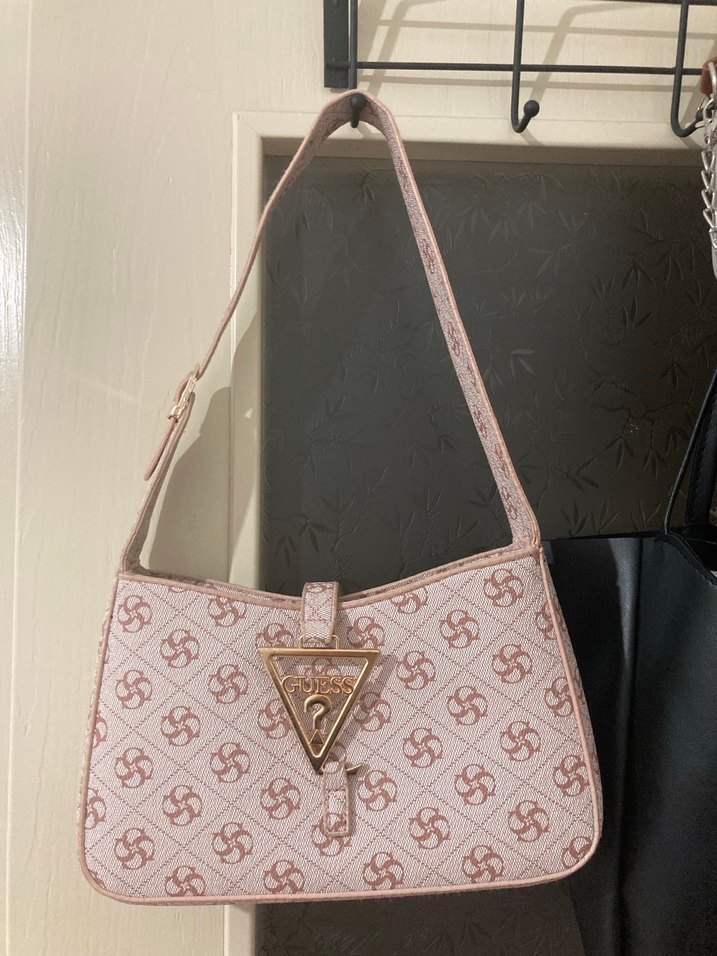 Pembe Baskılı Tokalı Kadın Çanta - Görsel 2