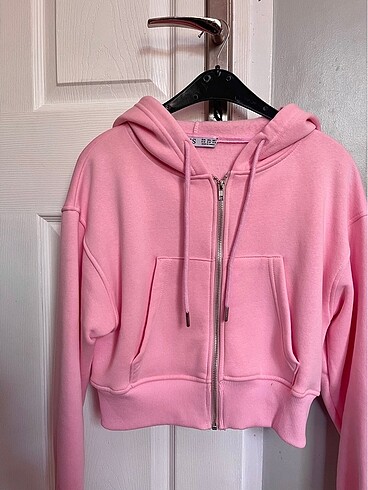 Crop kapşonlu Sweatshirt