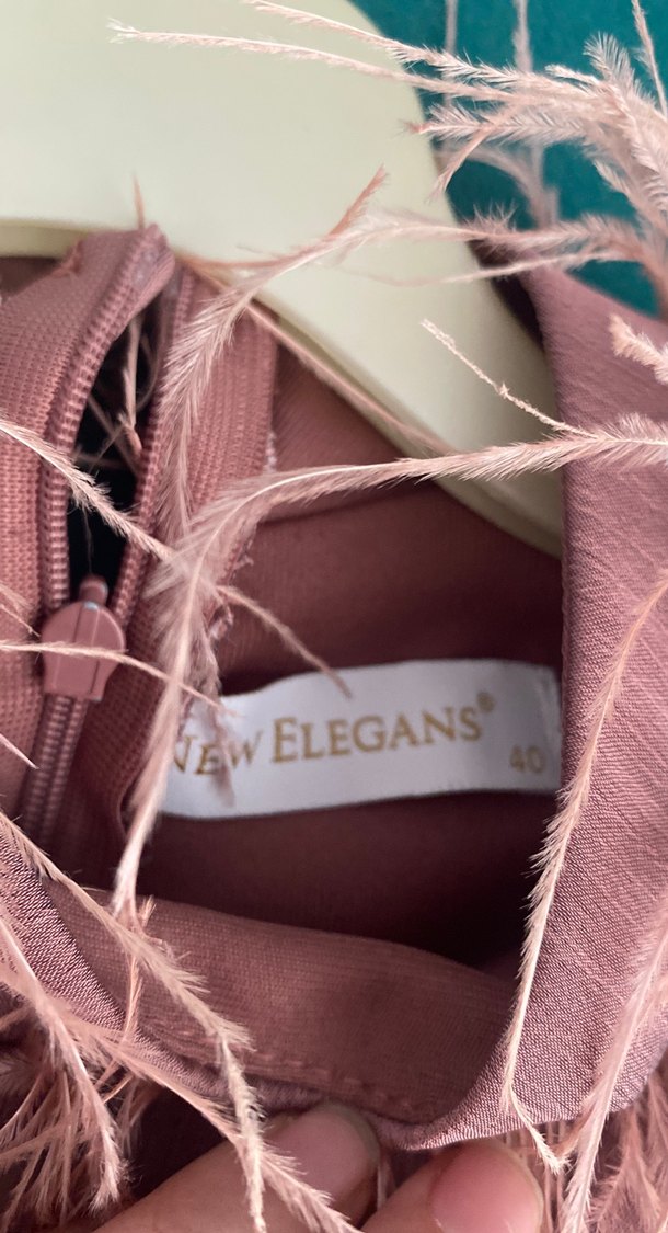 Bej Vintage Uzun Abiye Elbise - Görsel 2