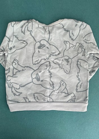 Gri Baskılı Erkek Çocuk Sweatshirt - Görsel 3