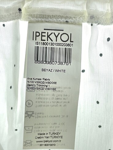 38 Beden beyaz Renk ipekyol Mini Şort %70 İndirimli.
