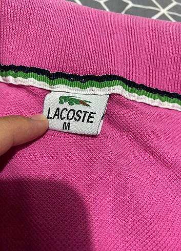 m Beden Erkek lacoste pembe tshirt