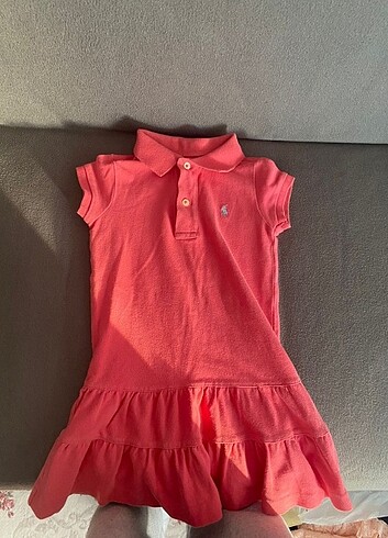 kız çocuk polo yaka elbise