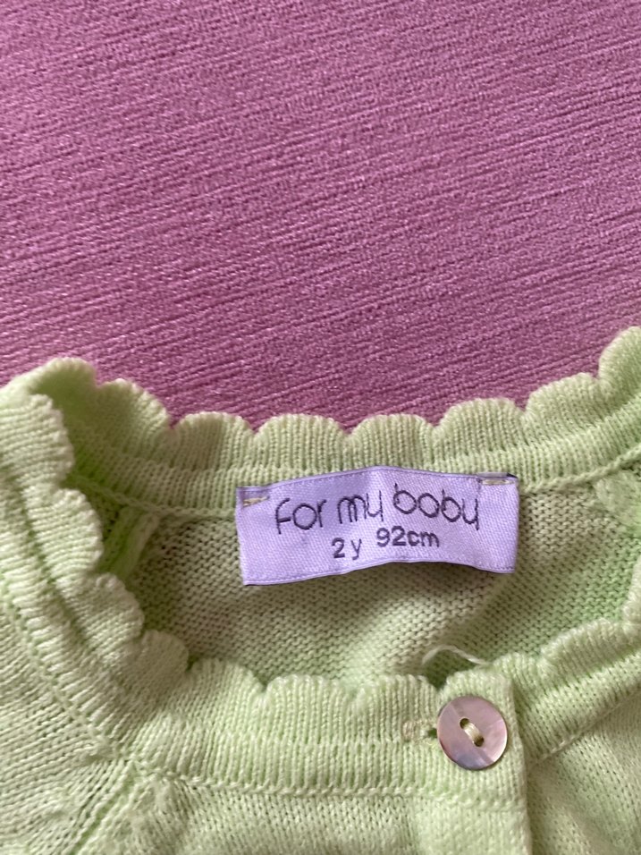 Pastel Yeşil Çocuk Hırkası  Rahat ve Şık! — görsel 2/2