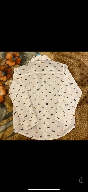 24-36 Ay Beden beyaz Renk H&M 2-3 yaş hayvan figürlü gömlek