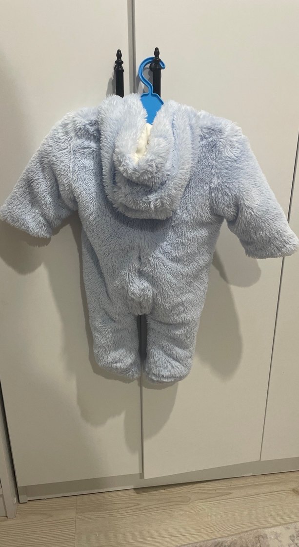 Mavi Kürklü Bebek Tulumu - Görsel 2