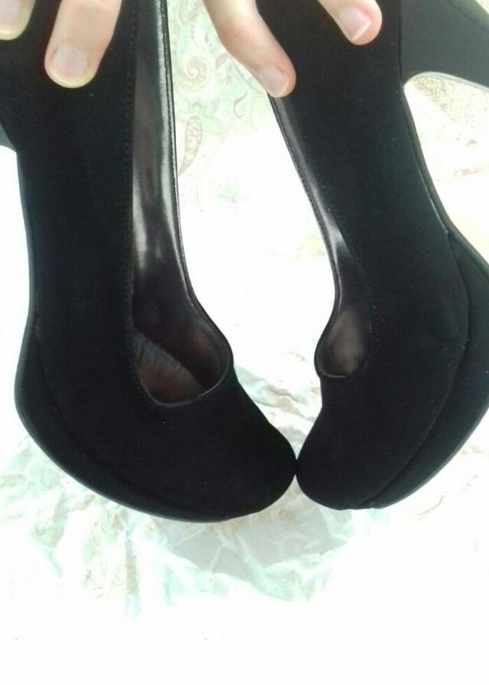 Topuklu süet ayakkabı  - Görsel 4