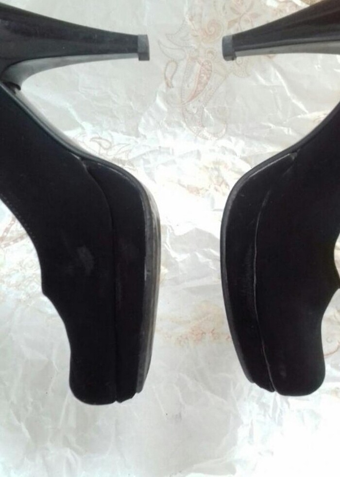 Topuklu süet ayakkabı  - Görsel 5