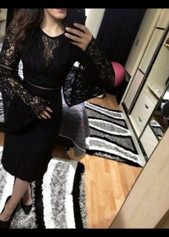 Siyah elbise - Görsel 3