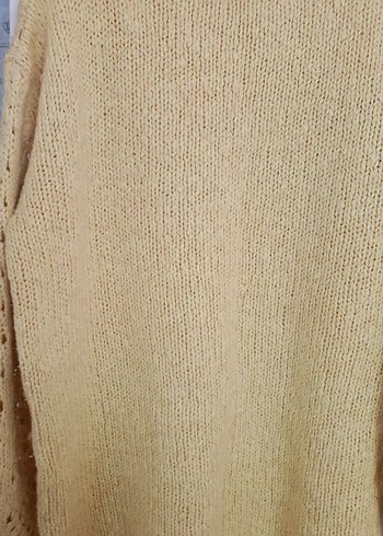 Bej Bohem Örgü Kadın Kazak - Görsel 3