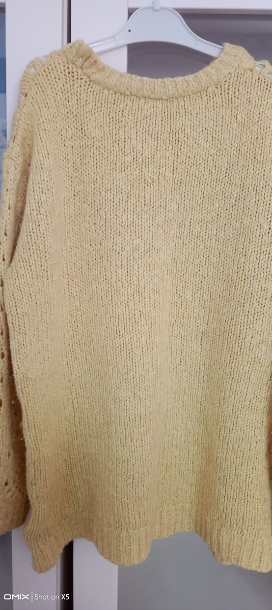 Bej Bohem Örgü Kadın Kazak - Görsel 3