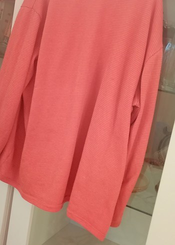 Pembe Keten Kadın Uzun Kollu Kazak - Görsel 2