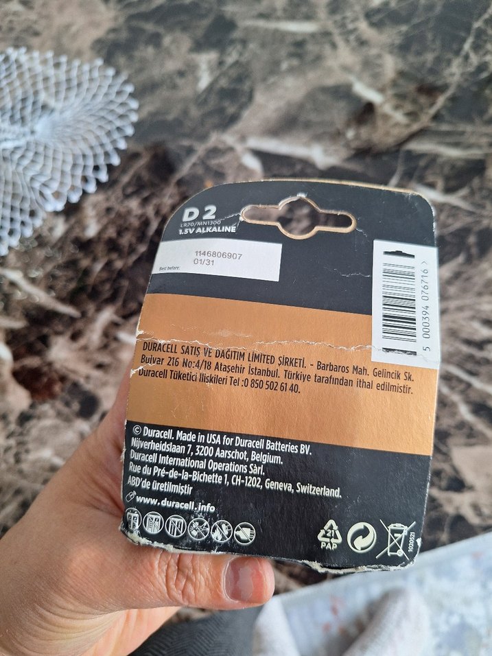 Duracell D Tipi Pil 2'li Paket  c tipi 2li 4 adet - Görsel 5