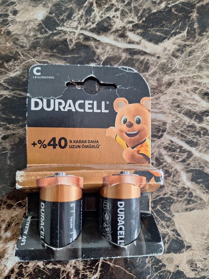 Duracell D Tipi Pil 2'li Paket  c tipi 2li 4 adet - Görsel 3