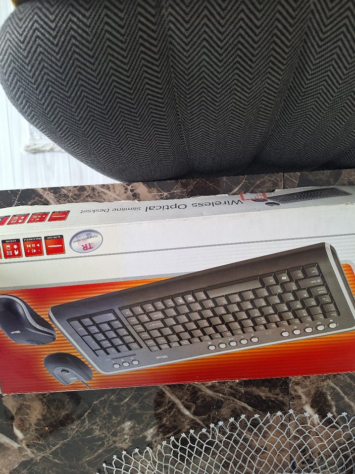 Gri Kablosuz Optik Klavye ve Mouse Seti - Görsel 2