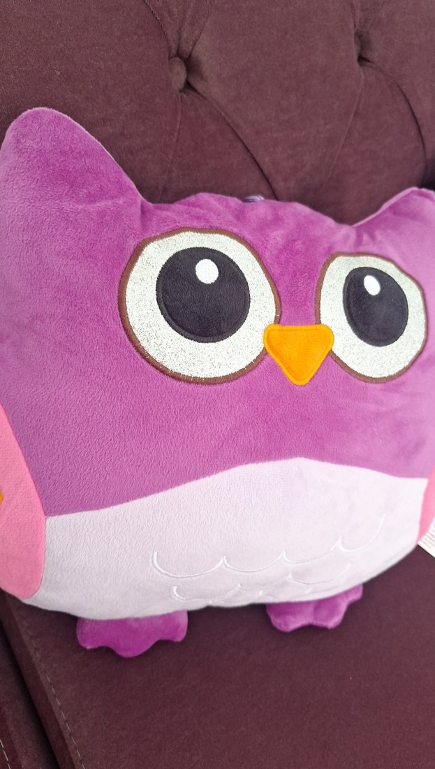 Renkli Mor Baykuş Peluş Oyuncak yastık 2 adet - Görsel 2