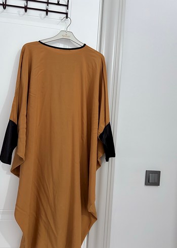 Uzun Kahverengi Salaş Modern tunik - Görsel 2