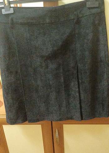 Siyah Süet Pilili Midi - Görsel 3