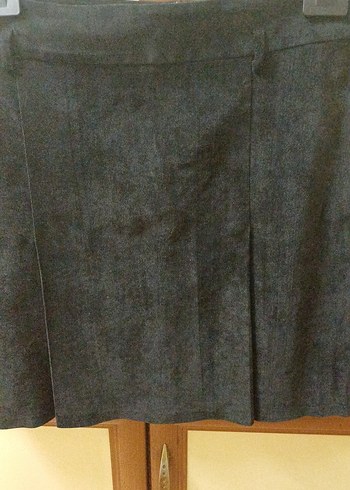 Siyah Süet Pilili Midi - Görsel 2