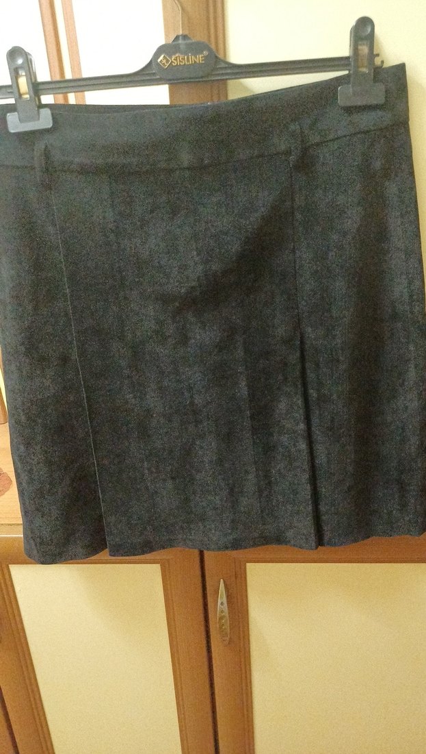 Siyah Süet Pilili Midi - Görsel 3