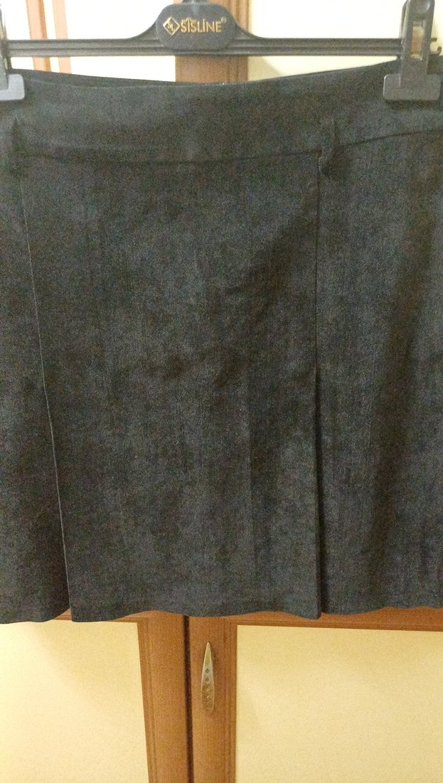 Siyah Süet Pilili Midi - Görsel 2