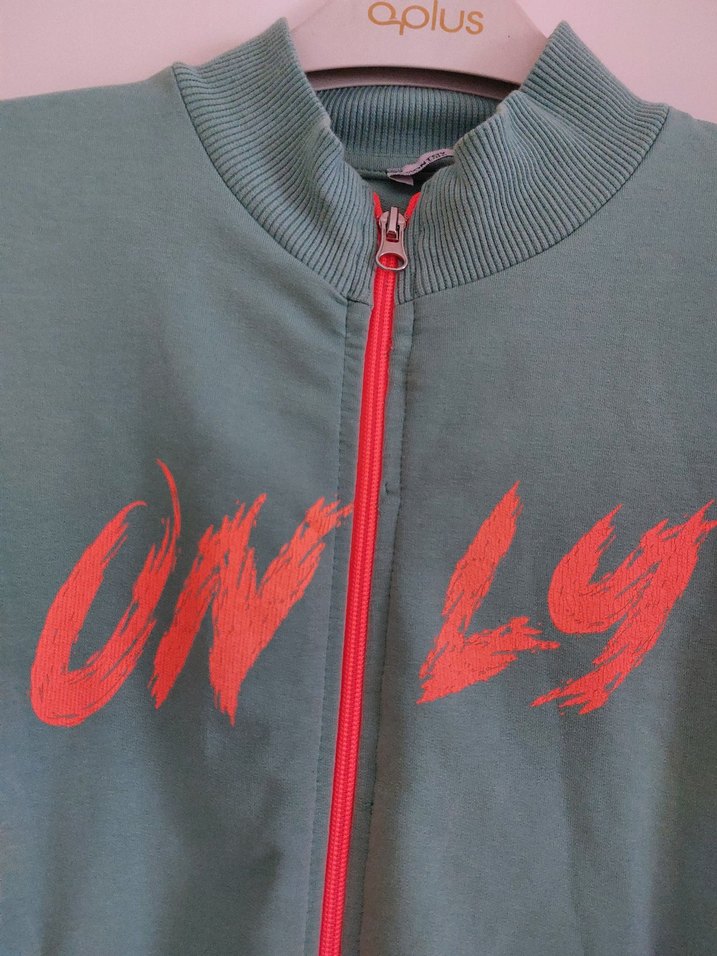 Zarif Yeşil Fermuarlı kız çocuk ceket - Görsel 3