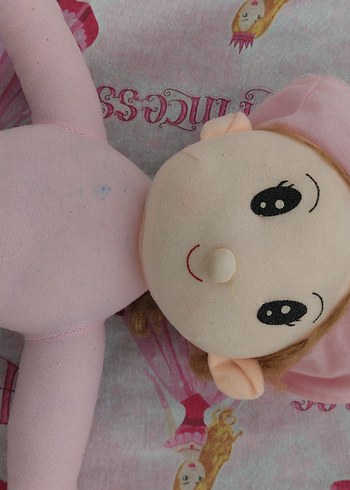 Safinaz bebek turkuaz Çizgili Etekli Bebek Oyuncak - Görsel 2