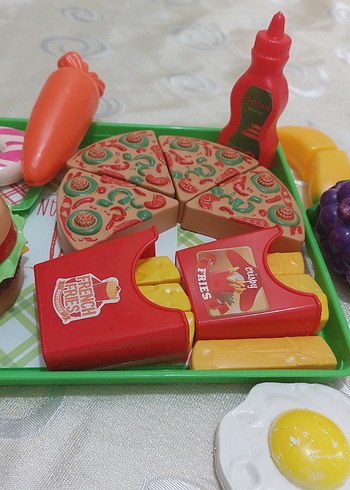 Renkli Oyuncak Fast Food Seti - Görsel 4