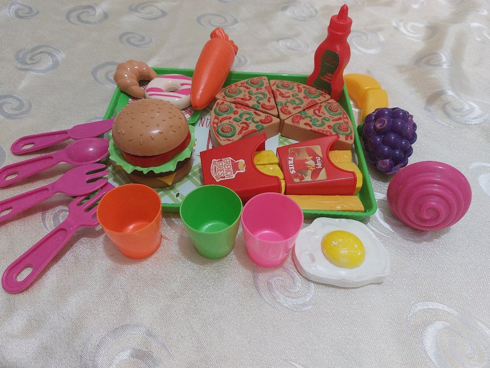 Renkli Oyuncak Fast Food Seti - Görsel 2