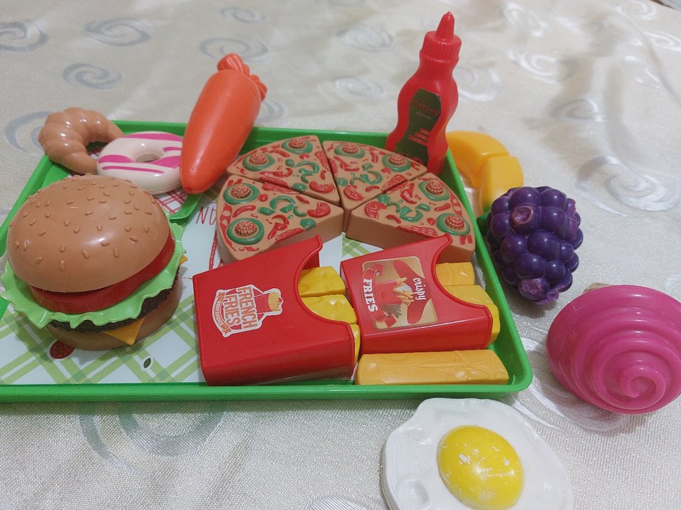 Renkli Oyuncak Fast Food Seti - Görsel 4