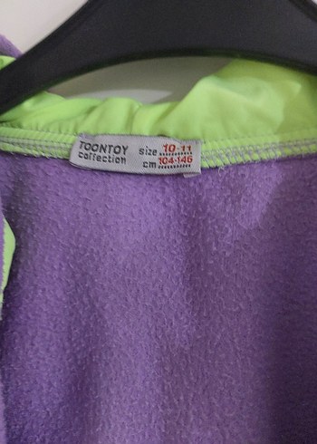 Kız çocuk Mor Fermuarlı Street Wear Ceket - Görsel 3