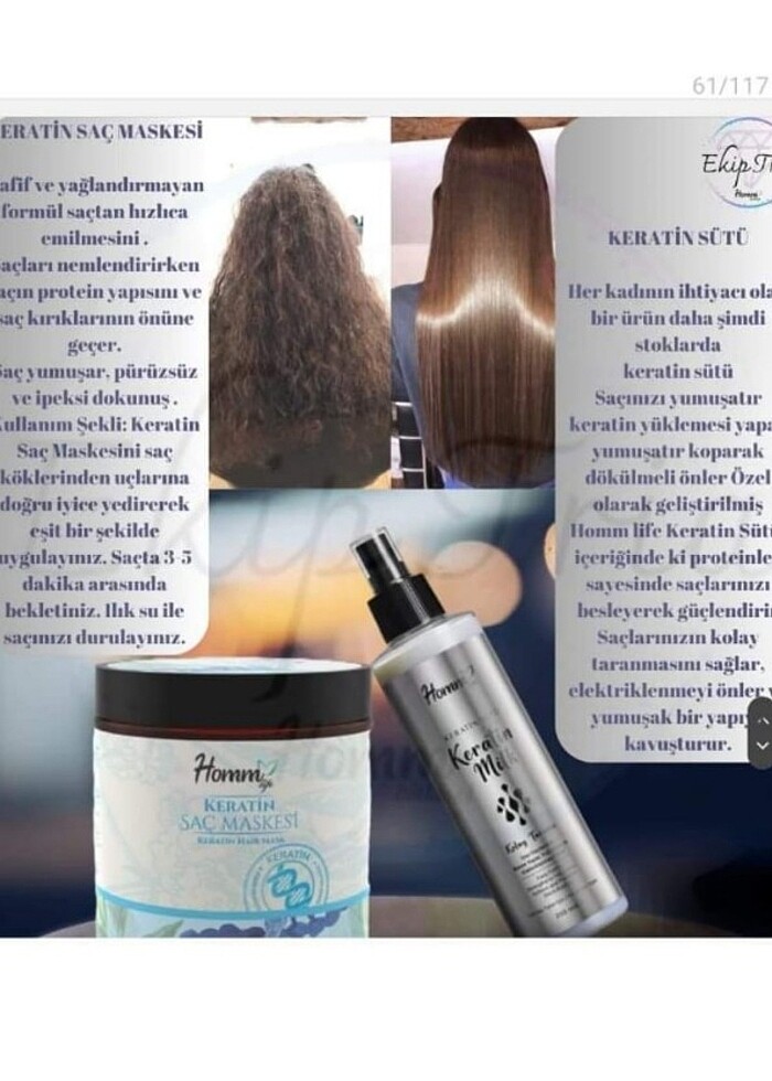 Keratın bakımı sağlayan sac spreyi  - Görsel 2