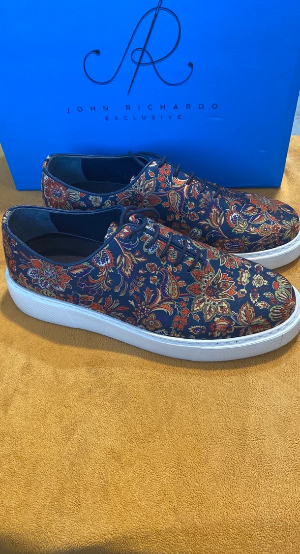 Çiçek Desenli Renkli Erkek Günlük Ayakkabı - Görsel 5