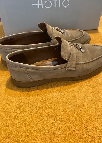 Bej erkek Süet Tokalı Loafer - Görsel 2