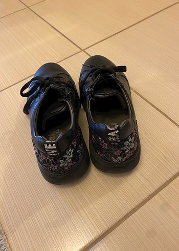 SiyahKız Çocuk Goth Tarzı Spor Ayakkabı - Görsel 3