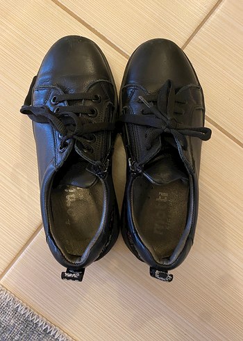 SiyahKız Çocuk Goth Tarzı Spor Ayakkabı - Görsel 4