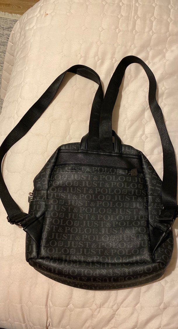 Just  Polo Kadın Siyah Deri Sırt Çantası - Görsel 2
