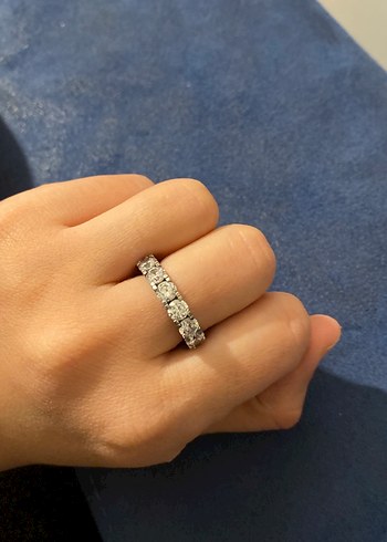 Swarovski taşlı gümüş yüzük - Görsel 4