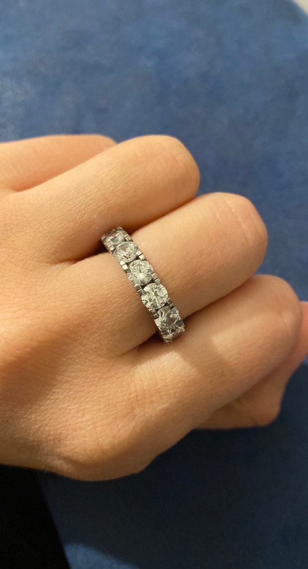 Swarovski taşlı gümüş yüzük - Görsel 3