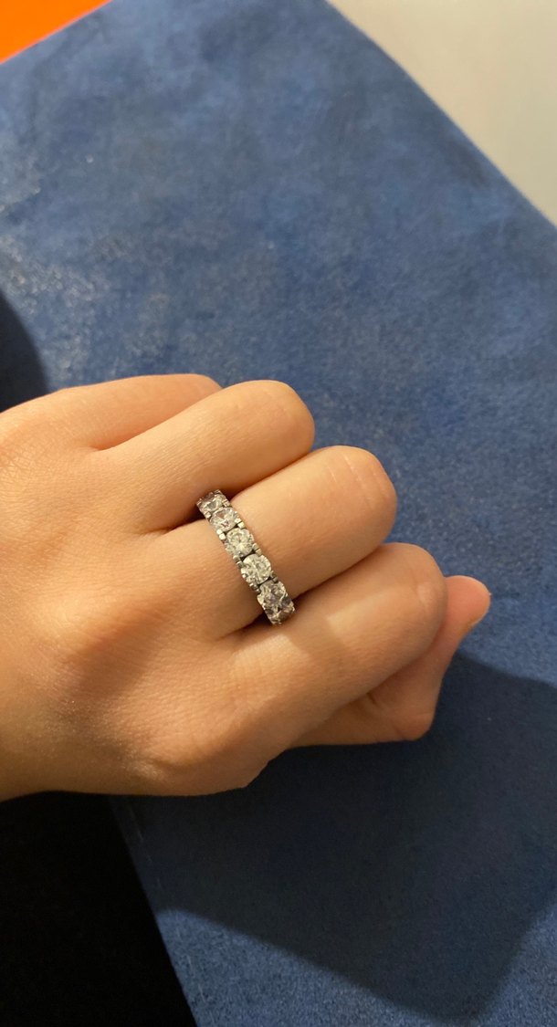 Swarovski taşlı gümüş yüzük - Görsel 4