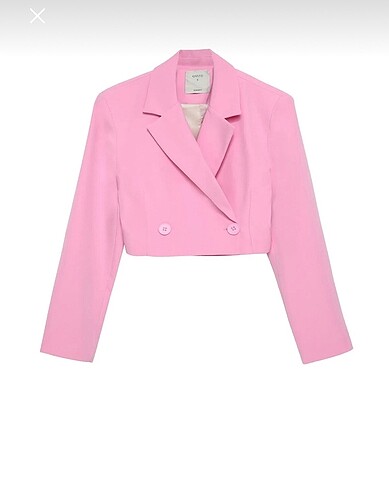 PEMBE CROP BLAZER CEKET