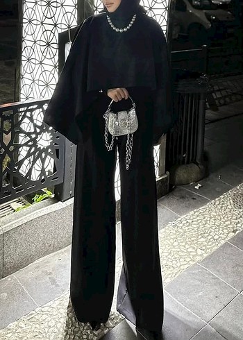 Salaş Kesim Siyah Uzun Kadın Takım - Görsel 3