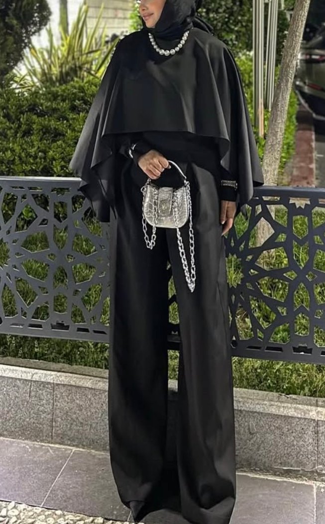 Salaş Kesim Siyah Uzun Kadın Takım - Görsel 2