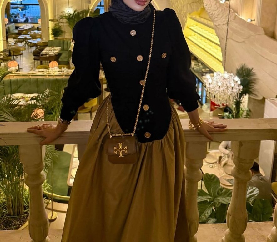 Kemerli Camel Uzun Kadın Elbise - Görsel 2