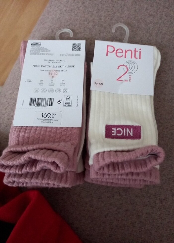 Penti ikili paket 4 adet uzun çorap - Görsel 2