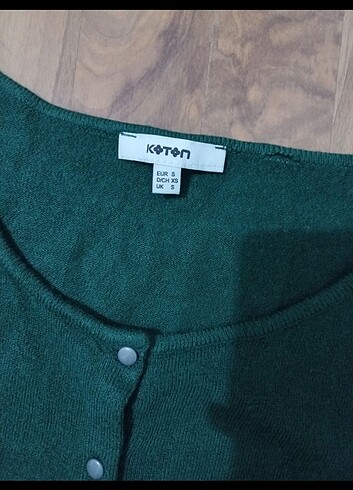 s Beden Koton yeşil triko bluz