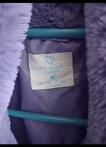m Beden mor Renk Primark marka pelus mont kürk